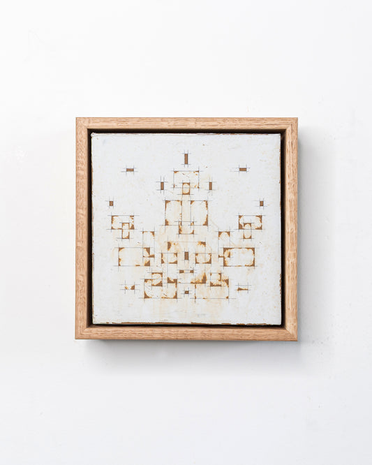 Fallen 11 - Acrylic on Panel - 5 x 5 x 1.5 inches / 6 x 6 x 2 inches framed