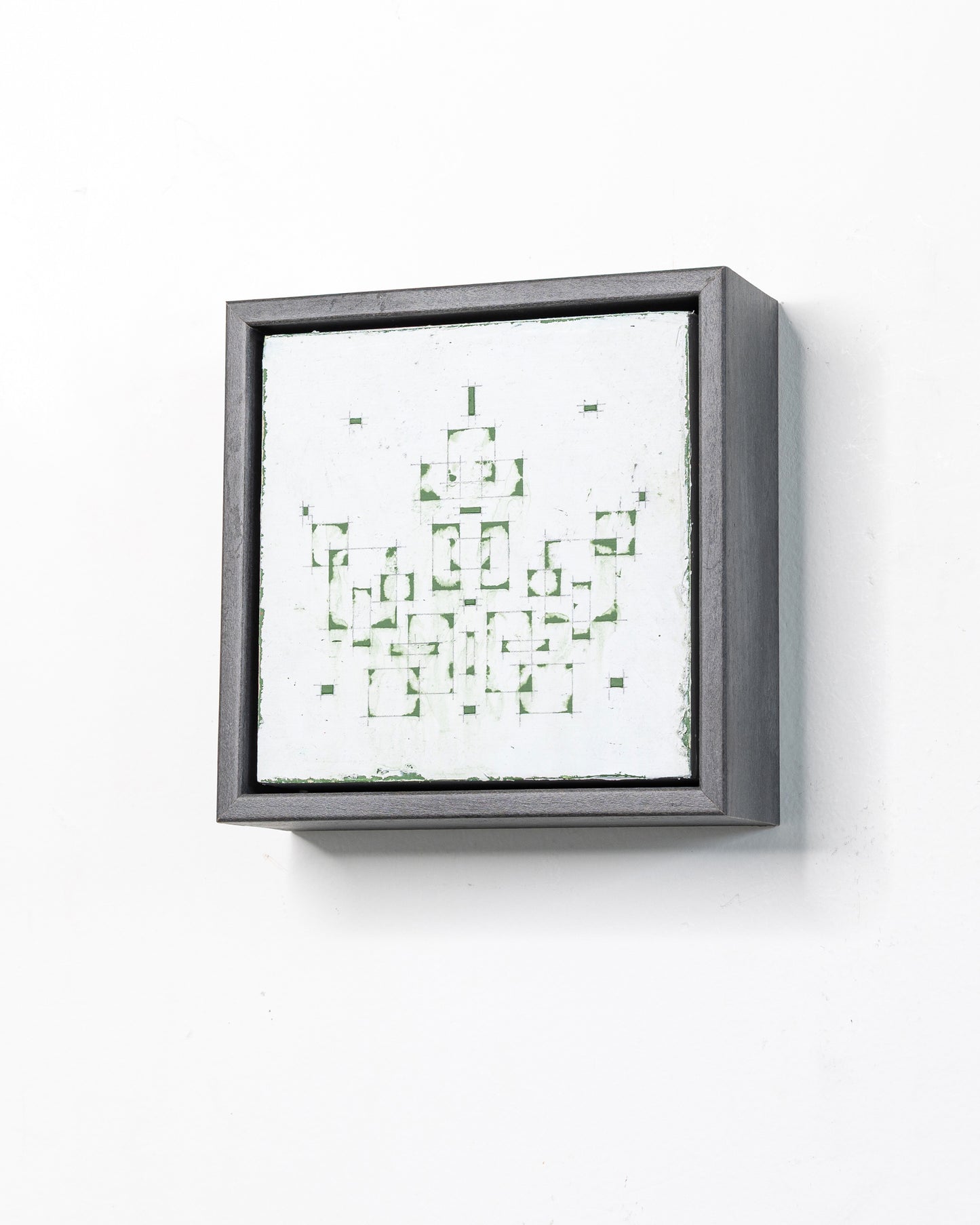 Fallen 02 - Acrylic on Panel - 5 x 5 x 1.5 inches / 6 x 6 x 2 inches framed