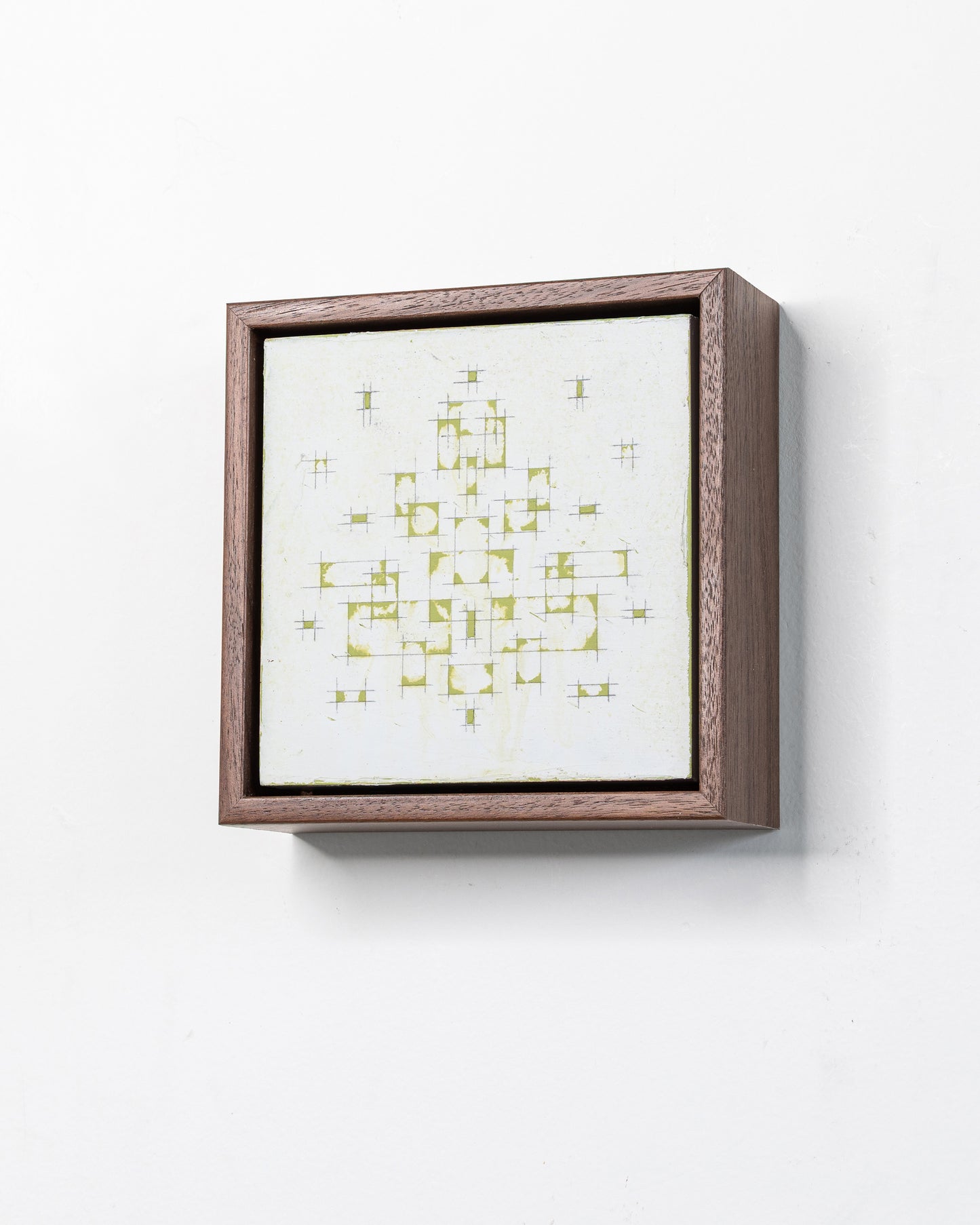 Fallen 05 - Acrylic on Panel - 5 x 5 x 1.5 inches / 6 x 6 x 2 inches framed