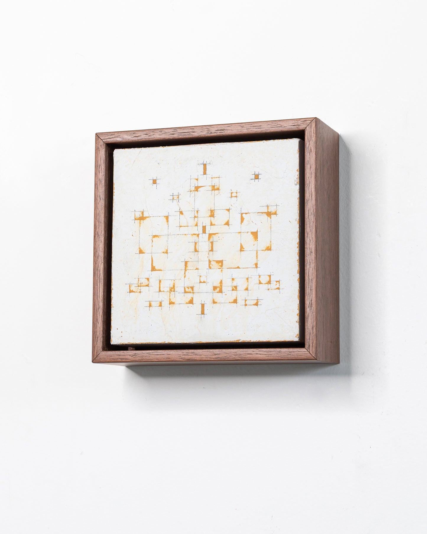 Fallen 01 - Acrylic on Panel - 5 x 5 x 1.5 inches / 6 x 6 x 2 inches framed