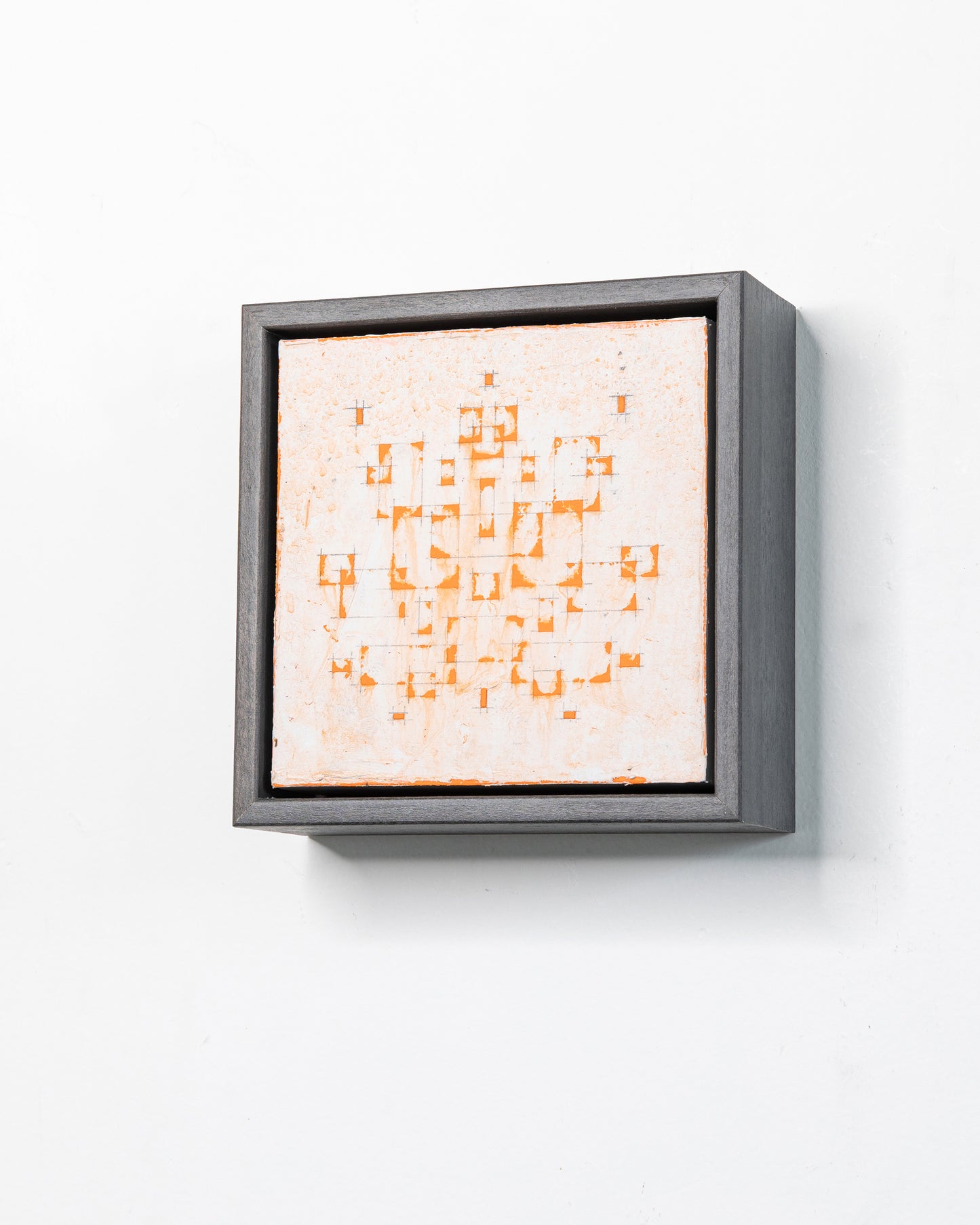 Fallen 03 - Acrylic on Panel - 5 x 5 x 1.5 inches / 6 x 6 x 2 inches framed