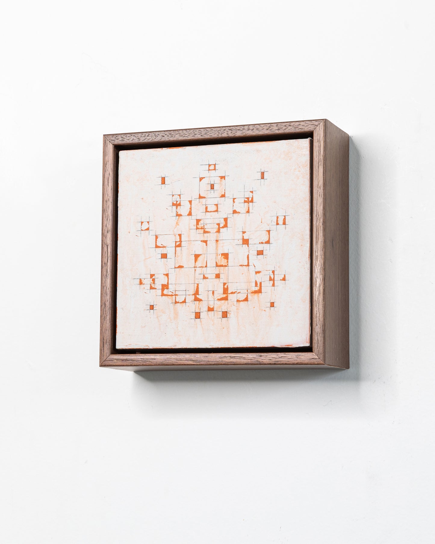 Fallen 07 - Acrylic on Panel - 5 x 5 x 1.5 inches / 6 x 6 x 2 inches framed