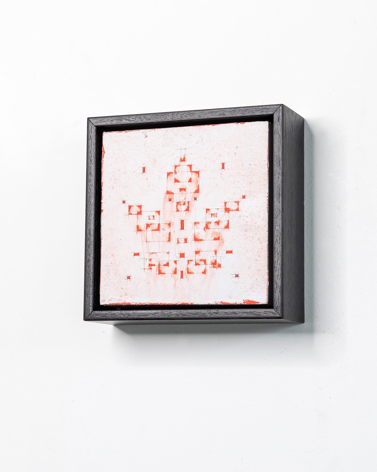 Fallen 04 - Acrylic on Panel - 5 x 5 x 1.5 inches / 6 x 6 x 2 inches framed