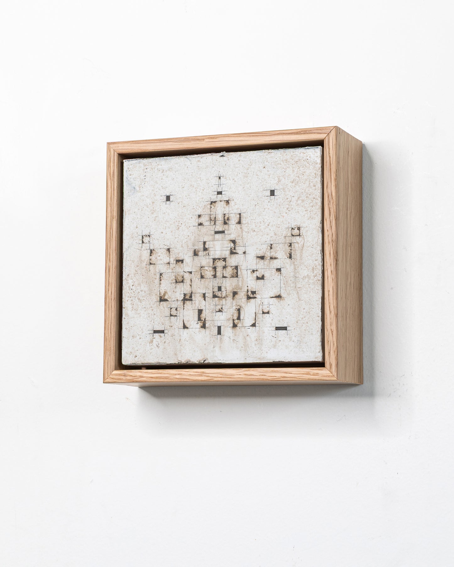 Fallen 12 - Acrylic on Panel - 5 x 5 x 1.5 inches / 6 x 6 x 2 inches framed