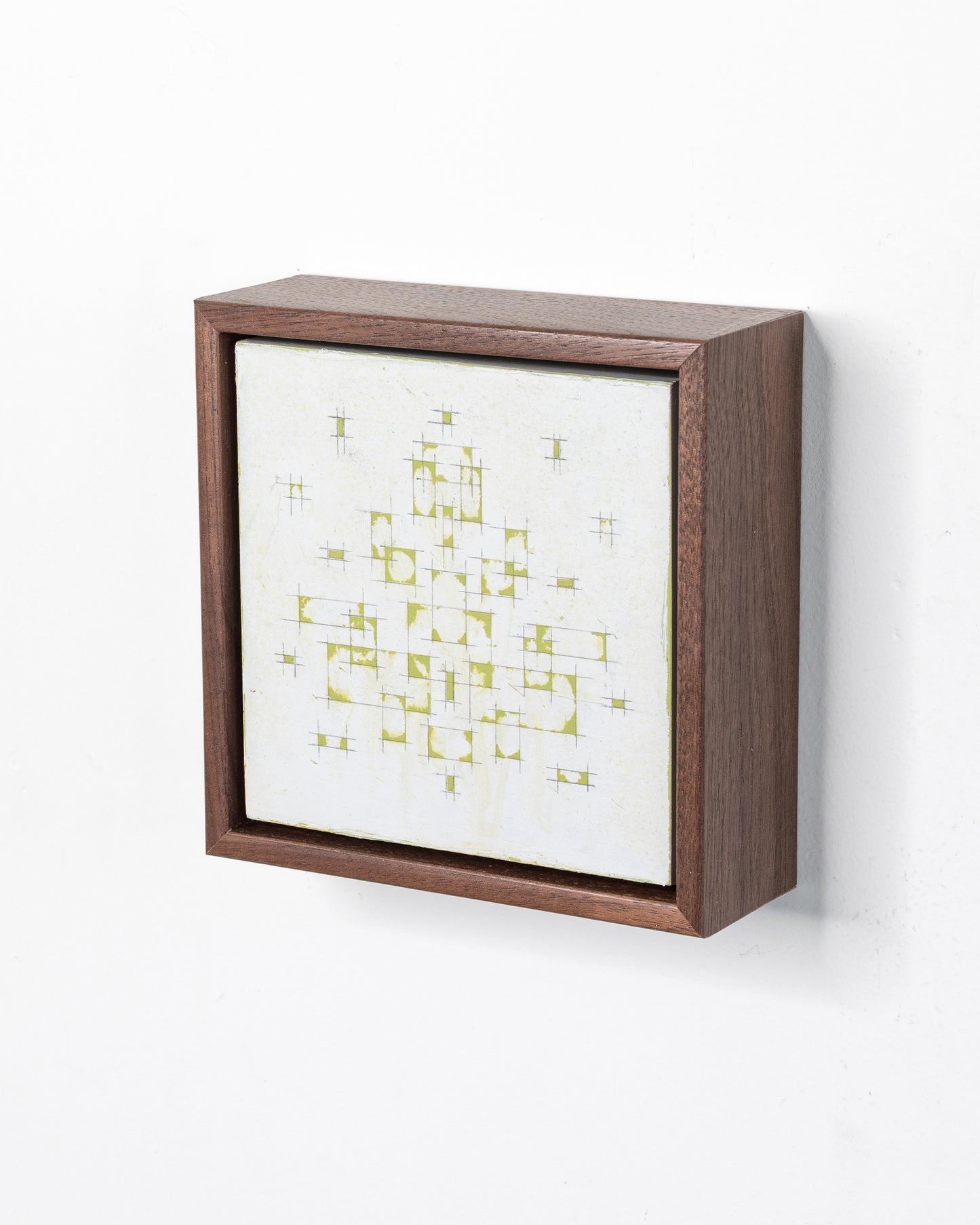 Fallen 05 - Acrylic on Panel - 5 x 5 x 1.5 inches / 6 x 6 x 2 inches framed