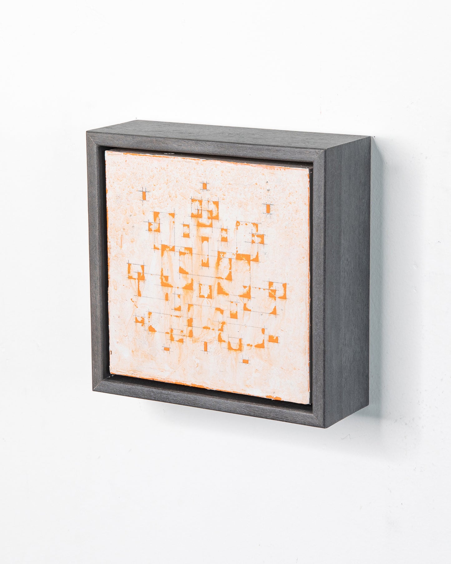 Fallen 03 - Acrylic on Panel - 5 x 5 x 1.5 inches / 6 x 6 x 2 inches framed