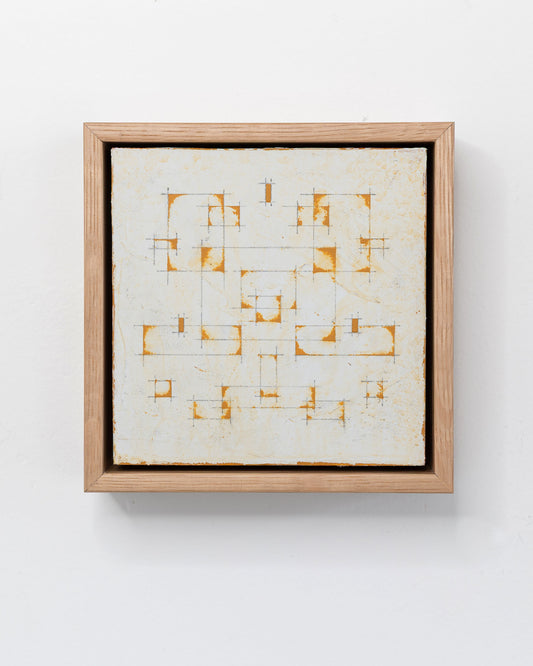 Moments 19 - Acrylic on Panel - 5 x 5 x 1.5 inches / 6 x 6 x 2 inches framed